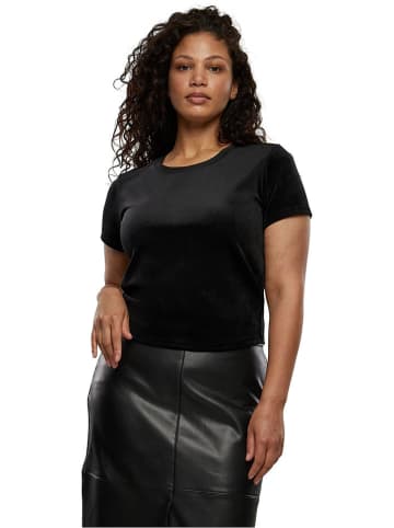 Urban Classics Samt-Shirt in Schwarz