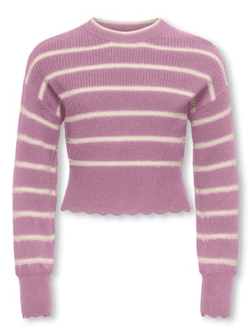 KIDS ONLY Sweter "Ibi" w kolorze fioletowo-beżowym