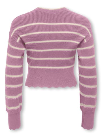 KIDS ONLY Sweter "Ibi" w kolorze fioletowo-beżowym