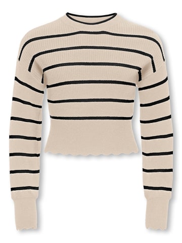 KIDS ONLY Pullover "Ibi" in Beige/ Schwarz