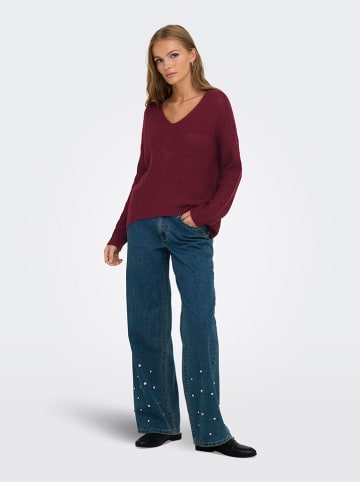 JDY Pullover in Bordeaux
