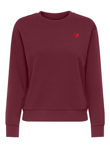 JDY Sweatshirt in Bordeaux