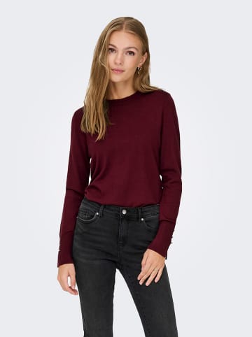 JDY Sweter w kolorze bordowym