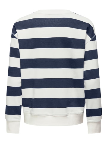 JDY Sweatshirt in Dunkelblau/ Weiß