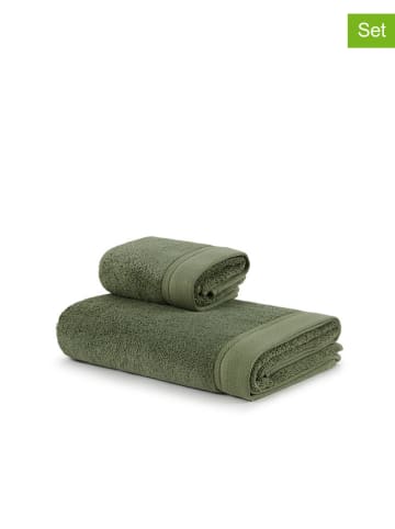 Lanerossi 2-delige set: handdoeken kaki