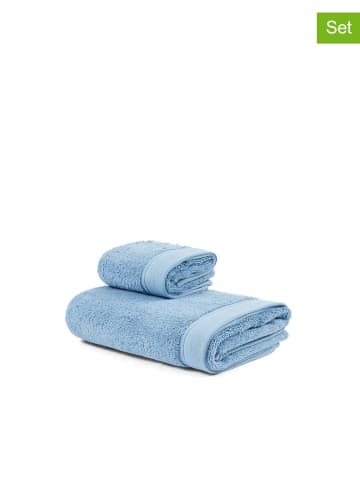 Lanerossi 2-delige set: handdoeken blauw