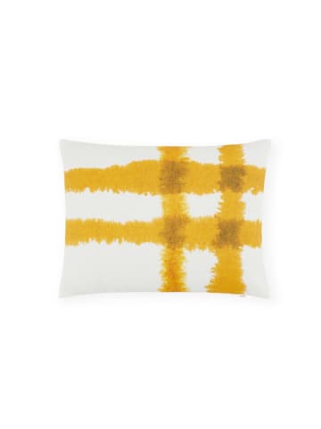Lanerossi Linnen kussenhoes wit/geel - (L)30 x (B)40 cm