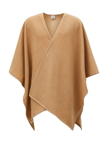 Lanerossi Poncho "Margot" in Hellbraun - (L)130 x (B)170 cm
