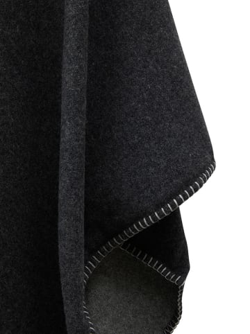 Lanerossi Ponczo "Margot" w kolorze czarnym - 130 x 170 cm