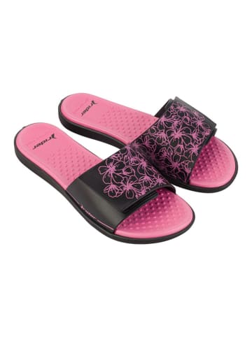 Rider Pantoletten "Pool V" in Schwarz/ Pink