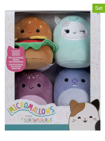 Squishmallows 4-delige set:pluchen figuren"Carl, Yollie, Javari, Tudor"- vanaf 3 jaar-(H)15 cm