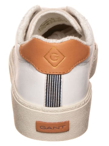 Gant Skórzane sneakersy "Legalilly" w kolorze biało-jasnobrązowym