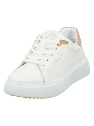 GANT Footwear Skórzane sneakersy "Custly" w kolorze biało-jasnoróżowym