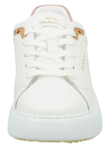 GANT Footwear Leder-Sneakers "Custly" in Weiß/ Rosa