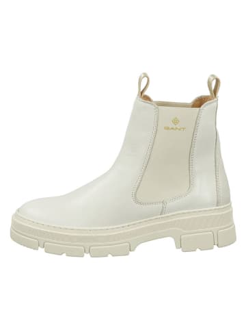 Gant Leren chelseaboots "Monthike" crème