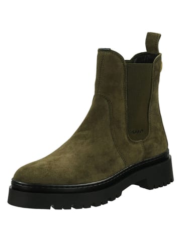 Gant Leder-Chelsea-Boots "Aligrey" in Khaki