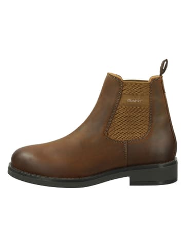 Gant Leren chelseaboots lichtbruin