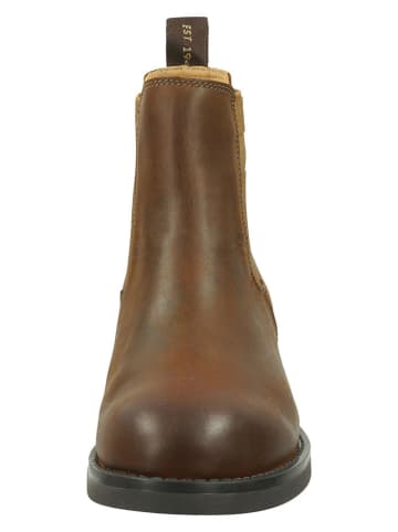 Gant Leren chelseaboots lichtbruin
