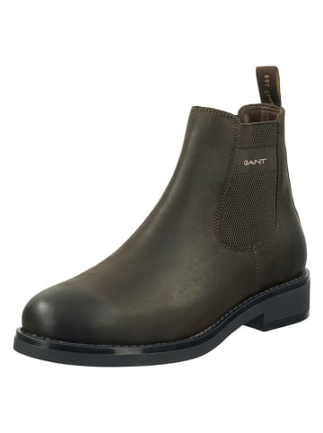 Gant Leder-Chelsea-Boots in Braun