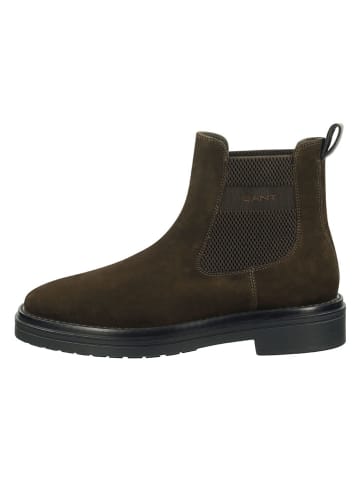 Gant Leren chelseaboots "Boggar" bruin