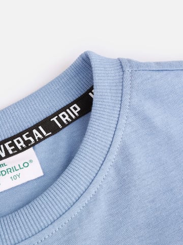 Coccodrillo Sweatshirt in Hellblau/ Schwarz