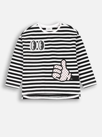 Coccodrillo Longsleeve in Weiß/ Schwarz