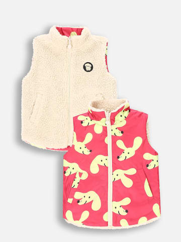 Coccodrillo Wende-Weste in Beige/ Pink/ Gelb