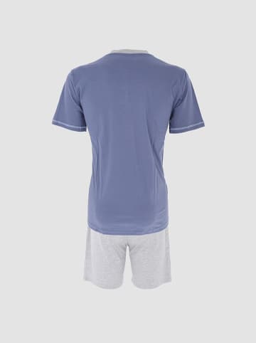 COTONELLA Pyjama blauw/grijs