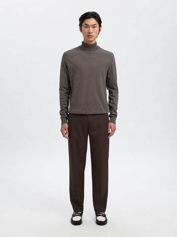 SELECTED HOMME Rollkragen-Pullover "Kris" in Taupe