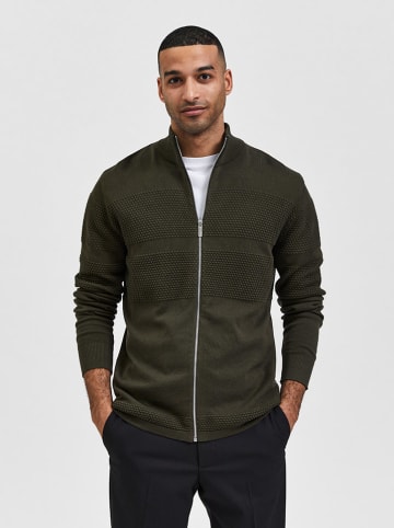 SELECTED HOMME Sweatvest "Maine" kaki