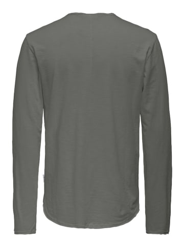ONLY & SONS Koszulka "Benne" w kolorze szarobrązowym