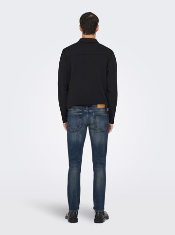 ONLY & SONS Spijkerbroek "Sloom" - slim fit - donkerblauw