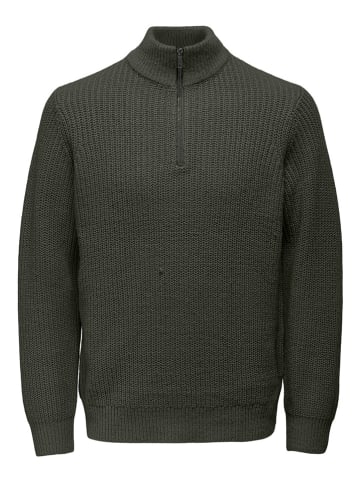 ONLY & SONS Sweter "Rolf" w kolorze khaki