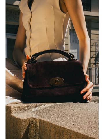 Abaco Leder-Henkeltasche "Louis" in Braun - (B)28 x (H)20 x (T)9 cm