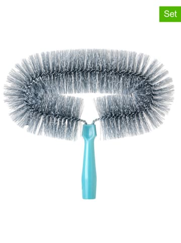 Vigar 2er-Set: Decken-Bürsten in Grau/ Hellblau - (B)30 x (H)31 cm