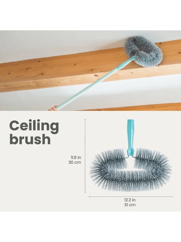 Vigar 2er-Set: Decken-Bürsten in Grau/ Hellblau - (B)30 x (H)31 cm