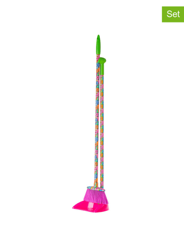 Vigar 2-delige set: stoffer en blik roze/groen - vanaf 4 jaar