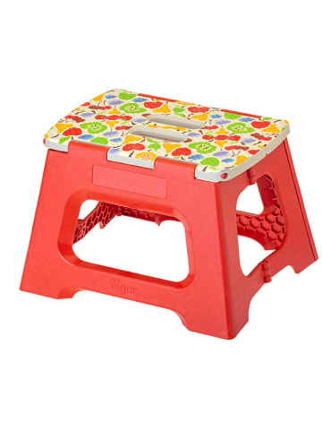 Vigar Hocker w kolorze czerwonym ze wzorem - wys. 23 cm