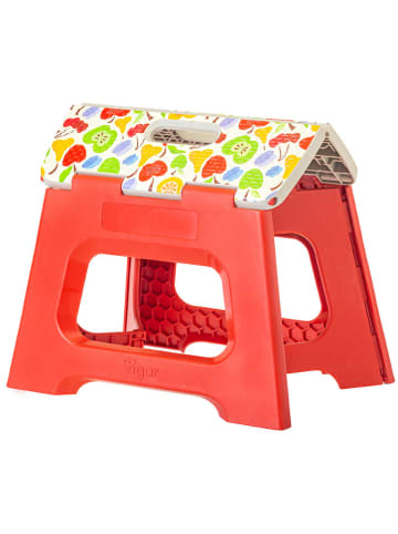 Vigar Hocker w kolorze czerwonym ze wzorem - wys. 23 cm