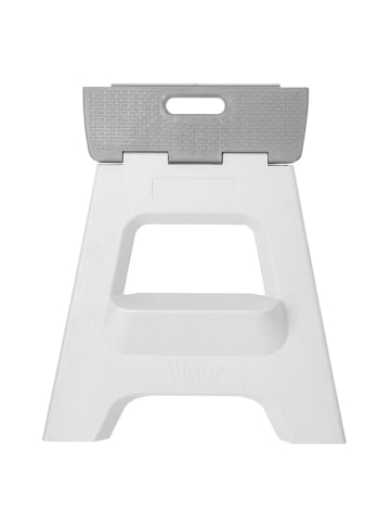 Vigar Hocker w kolorze biało-szarym - wys. 40 cm