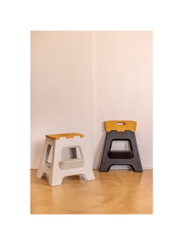 Vigar Hocker w kolorze czarno-jasnobrązowym - wys. 40 cm