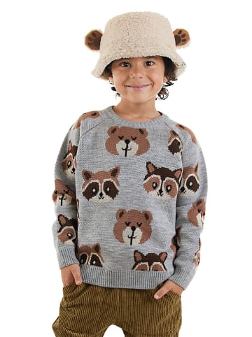 Denokids Sweter w kolorze szarym