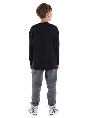 Denokids 2-delige outfit zwart/grijs