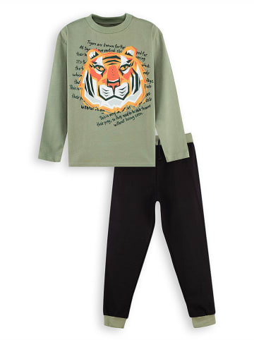 Denokids 2-delige outfit donkerblauw/kaki