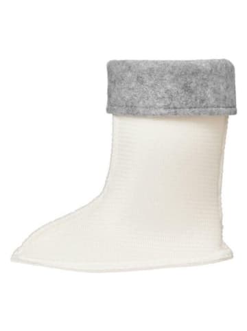 Playshoes Fleece-Stiefel-Socke in Weiß