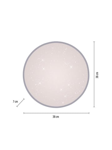 Just Light Ledplafonnière zilverkleurig - Ø 38 cm