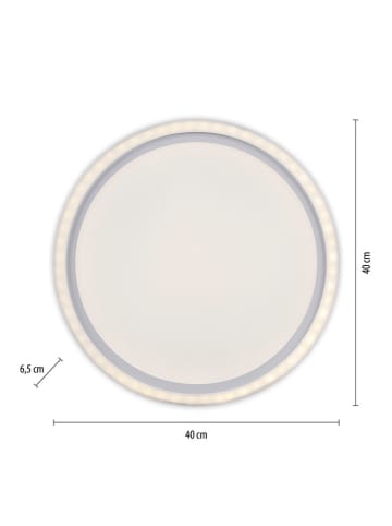 Just Light Lampa sufitowa LED w kolorze białym - Ø 40 cm