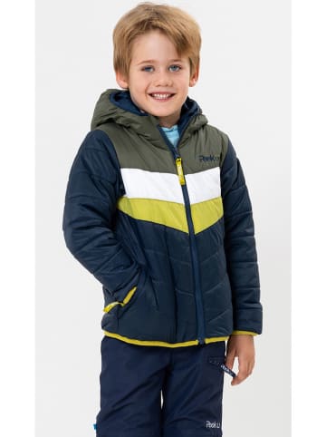 Peek U All-season doorgestikte jas "Baz" donkerblauw/kaki/wit