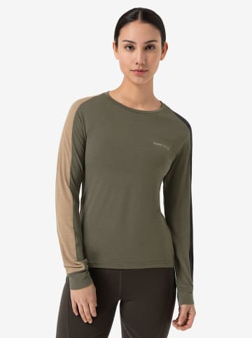 super.natural Laufshirt "Alarm"  in Khaki/ Schwarz