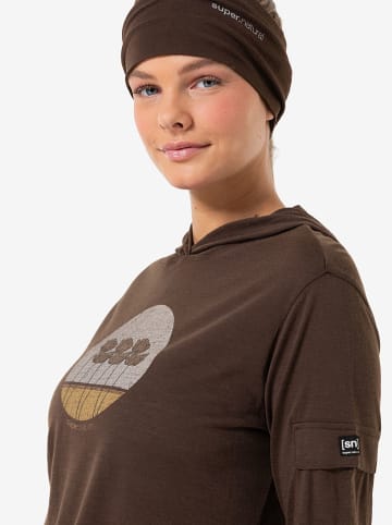 super.natural Hoodie "Tulips Light" in Braun